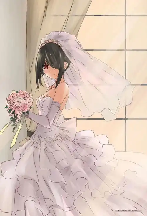 约会大作战是一部百合动漫妹子们的花嫁造型,果然是士织好看