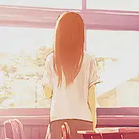 动漫情侣头像一男一女背影