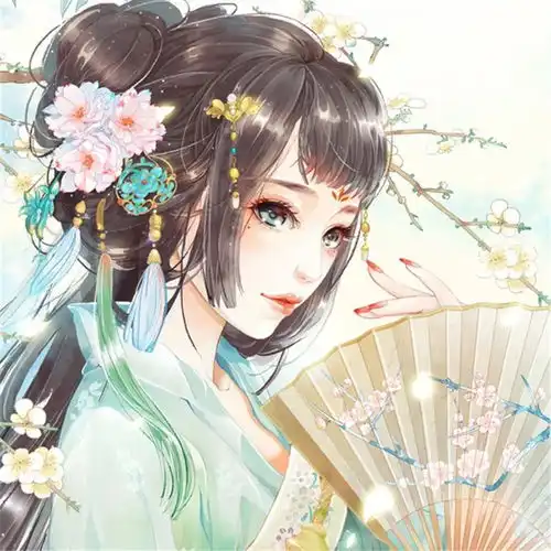 古风动漫头像与人间寥寥月色,长眠一场