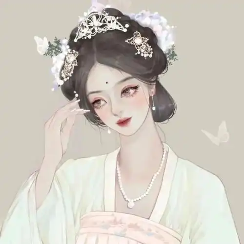 仙气十足的女子古风动漫头像温山软水繁星万千,不及你眉眼半分