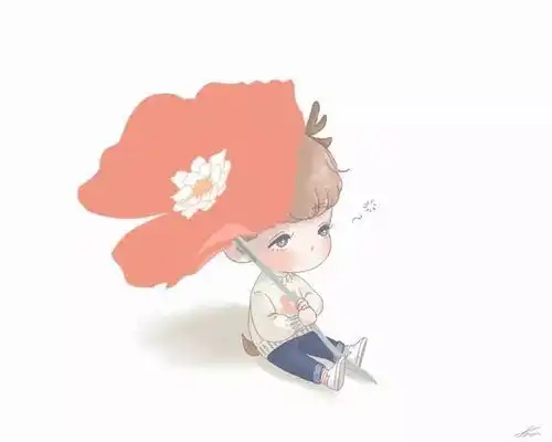 q版鹿晗卡通图我现在挺孤独的,所以我养了只猫