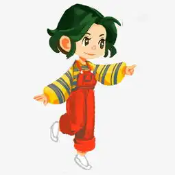 绿色头发的可爱女生png图片素材其他格式下载动漫人物大全