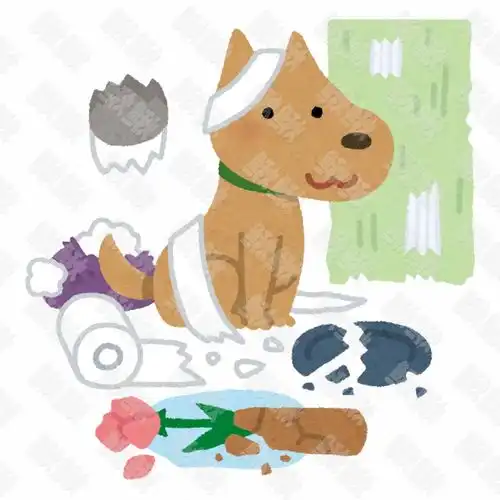 把家里折腾的乱七八糟拆家的小狗狗猫咪小猫手绘卡通插画手绘png儿童插画免扣素材2阿猫阿狗