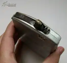 一个雕工非常漂亮的老烟盒,上面带有打火机,可能是锡银合金的