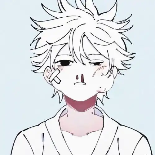 动漫男头白毛控狂喜就是说