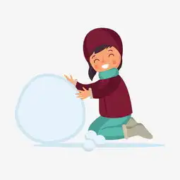 圣诞节冬季户堆雪人的女孩素材图片素材其他格式下载动漫人物大全
