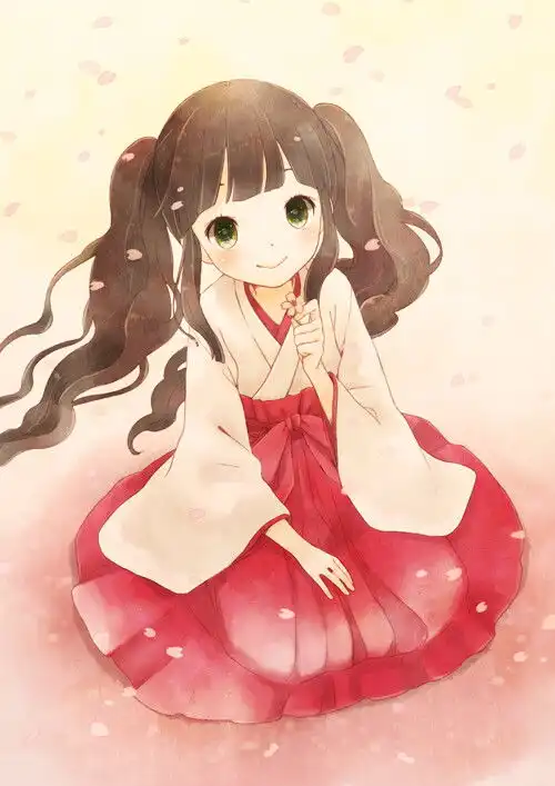 穿着和服看樱花的女孩,羡慕死了