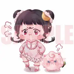 q版头像稿和摸鱼