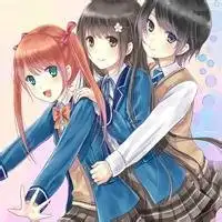 求一张三人闺蜜动漫图片,要清新可爱一点的