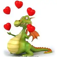 小恐龙比心情侣头像微信头像图片大全
