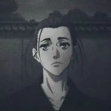 动漫男头黑白风