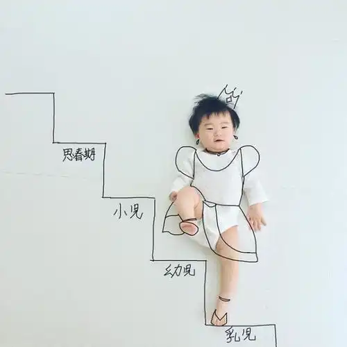 他用画笔给孩子变装哈利波特美少女战士迪士尼公主...莫非这就是俗称的躺赢