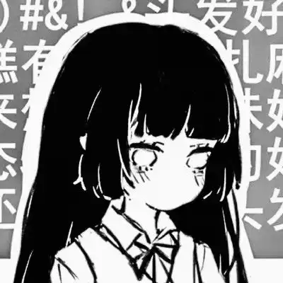 黑白女生漫头草稿纸上不只是数学演算公式还有对我来说很重要的人的名字