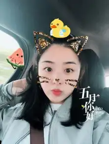 张含韵晒猫耳贴纸自拍扎马尾嘟嘴卖萌少女感十足