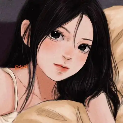 手绘氛围感女生头像