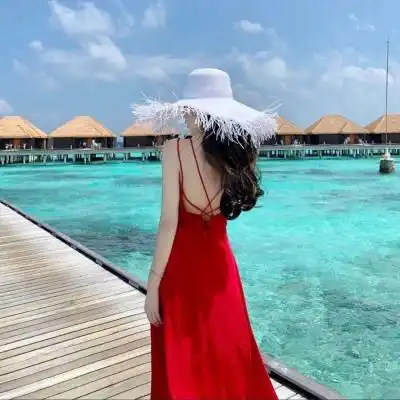 海边背影女唯美头像图片孤独海边优雅背影女生微信头像