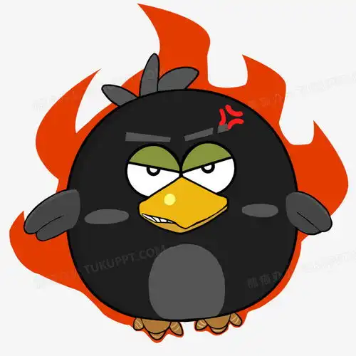 黑色小鸟愤怒元素png图片素材下载黑色png熊猫办公