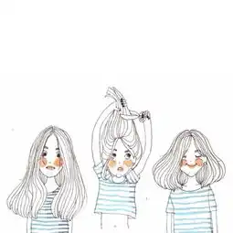 菠萝米斯头像女卡通手绘可爱萌小清堆糖,美好生活研究所