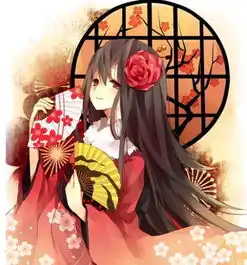 红色衣服或者有红色有黑色黑色长发的动漫少女图片越多越好,啦啦啦啦