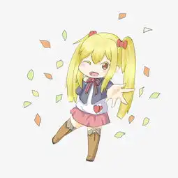 黄发双马尾女孩q版图人物图片素材其他格式下载动漫人物大全