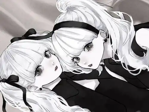 插画壁纸头像暗黑系精致洛丽塔漫画美少女姐妹闺蜜女生最爱