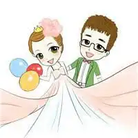 可爱卡通婚纱头像女生唯美微信头像图片大全
