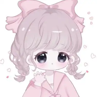 动漫女头可爱软萌q版手绘