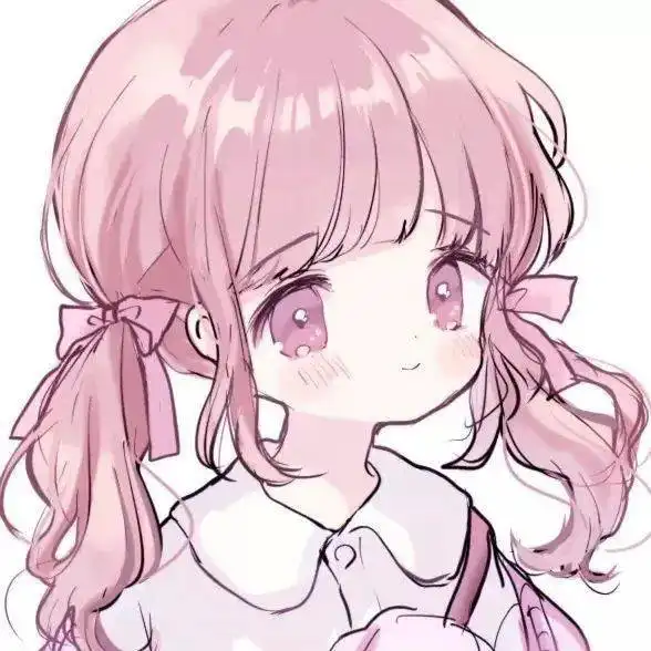女生动漫头像超可爱粉色少女动漫头像