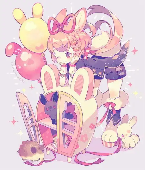 少女与气球主题