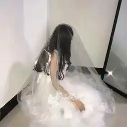 漂亮穿婚纱的女生头像