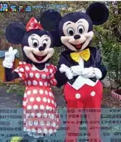 9成新卡通服饰米奇米妮卡通人偶服装,
