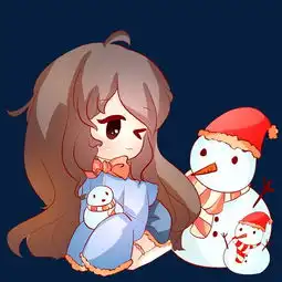 冬季冬天女生堆雪人插画图片素材其他格式下载动漫人物大全