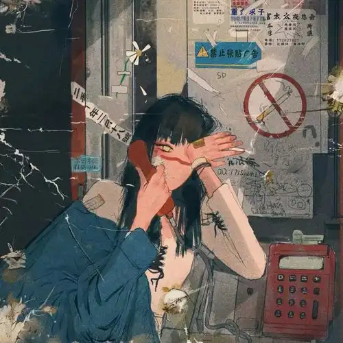 个性手绘头像爱和饿都不能忍着