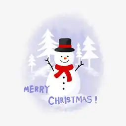 卡通手绘黑色礼帽圣诞雪人图片素材其他格式下载动漫人物大全