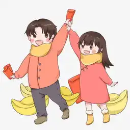 卡通手绘新年发红包插画图片素材其他格式下载动漫人物大全