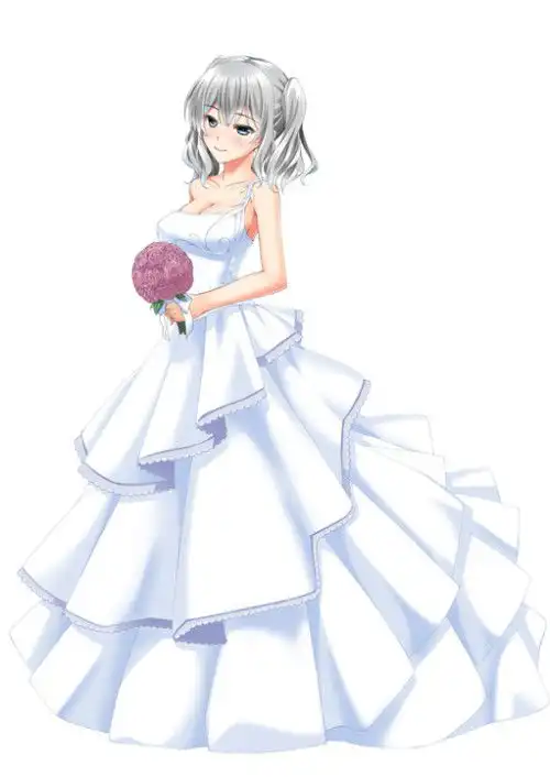 画动漫人物婚纱裙子