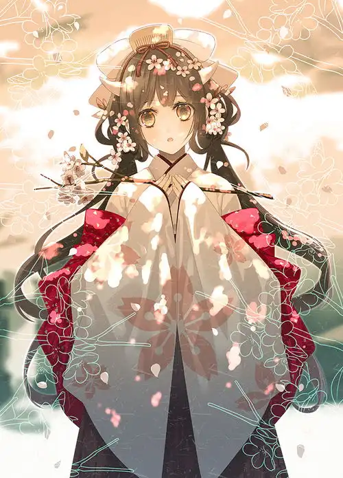 古装手绘插画封面漫壁纸治愈系素描古装手绘插画封面漫