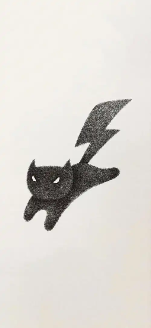 手机壁纸一团黑煤球