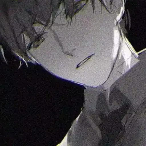 抖音动漫男黑白丧头像分享