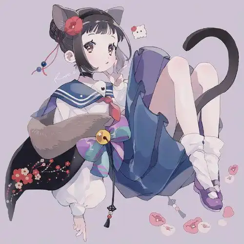 画师笔下的可爱猫耳娘,有穿jk的有穿女巫服的,快给我变
