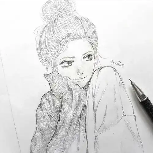 超多风格动漫少女人物线稿素材临摹