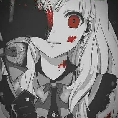 丧系女头动漫黑白黑暗系病娇动漫女头