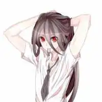 咬皮筋扎头发动漫女生头像,女生头像图片