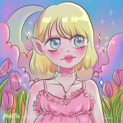 季清少女心仙气闪闪个性手绘卡通动漫头像我要个性网