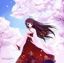 动漫里有没有带樱花的女孩图片