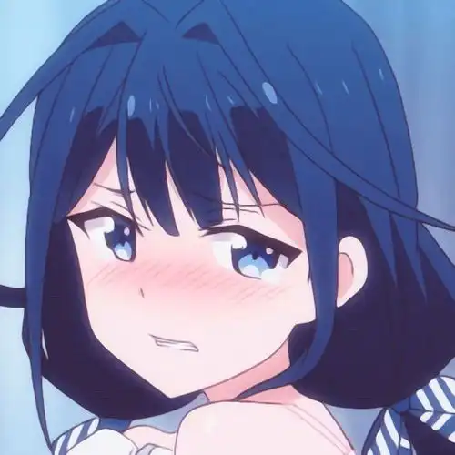 蓝色女生动漫头像