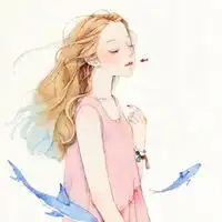 动漫水彩女生图片水彩少女动漫人物唯美图