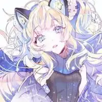 蓝色系列头像卡通女生蓝色系唯美头像