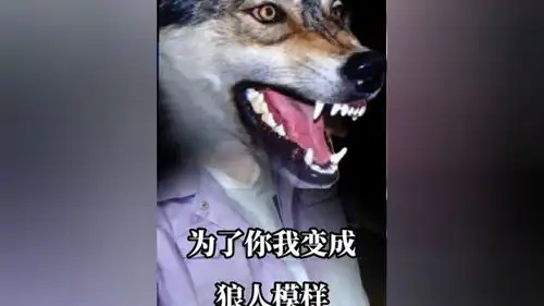 为了你我变成了狼人的模样上传男女相片即可模板已做好