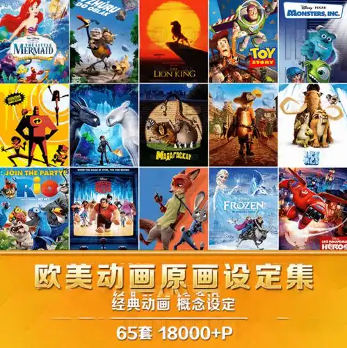 欧美动画原画的经典迪士尼皮克斯设定集